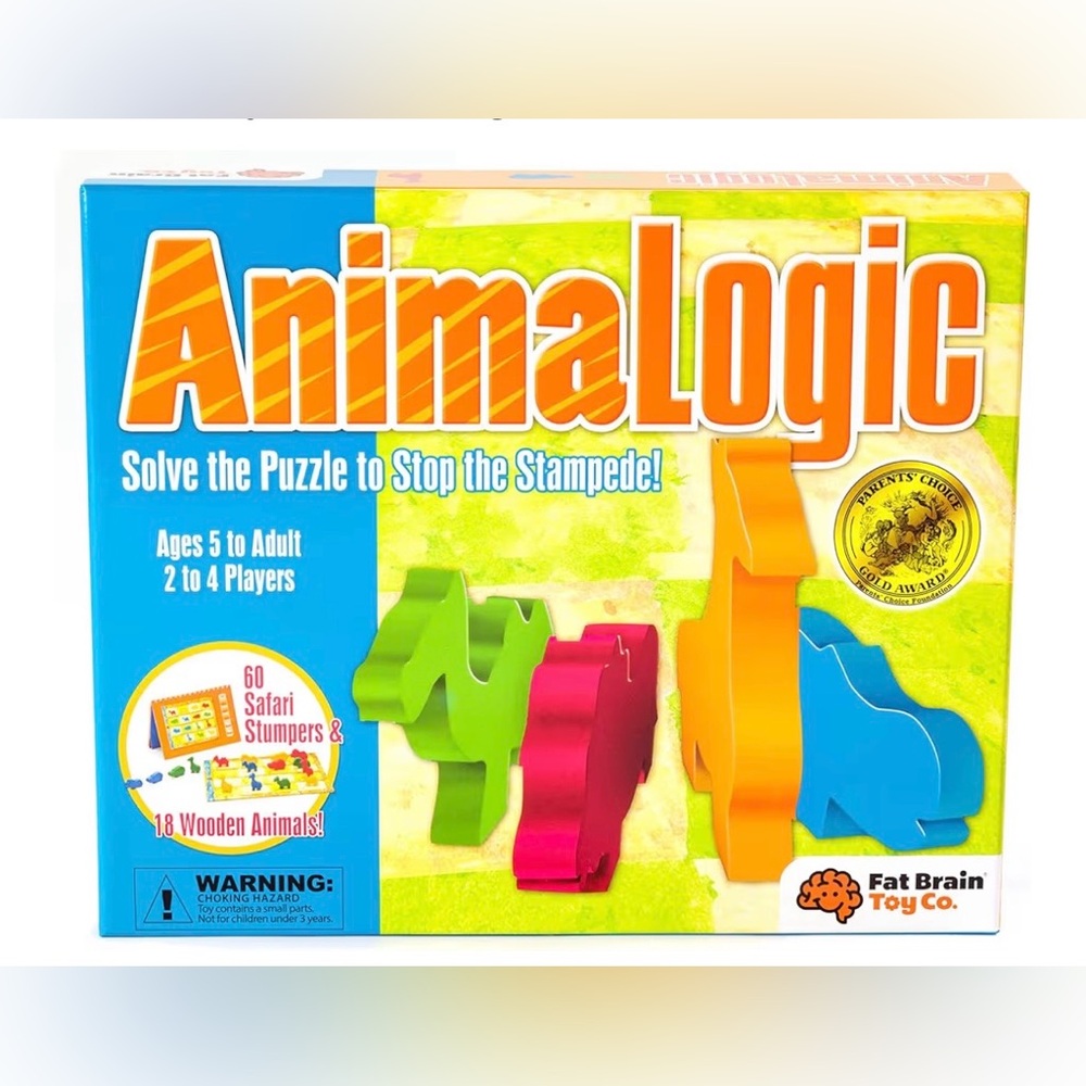 Kids AnimaLogic Board Game with Colorful Wooden Animals